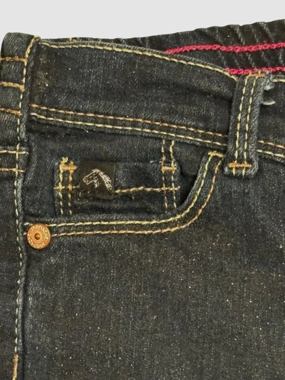 Jordache Baby Girl Skinny Denim Glitter Jeans 18M Stretch Elastic Waist